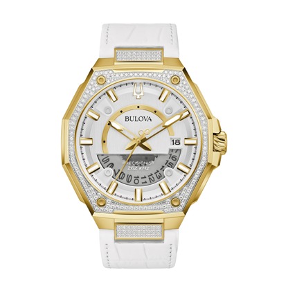 Bulova Series X Gold-Tone Stainless Steel White Dial Watch 45 mm