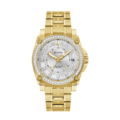 Bulova Icon Gold-Tone Stainless Steel Silver-tone Dial Watch 40 mm