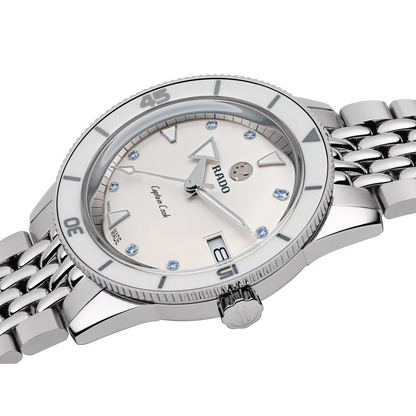 Rado Captain Cook White Ceramic Stainless Steel Automatic Watch 37 mm