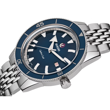 Rado Captain Cook Blue Ceramic Stainless Steel Automatic Watch 42 mm