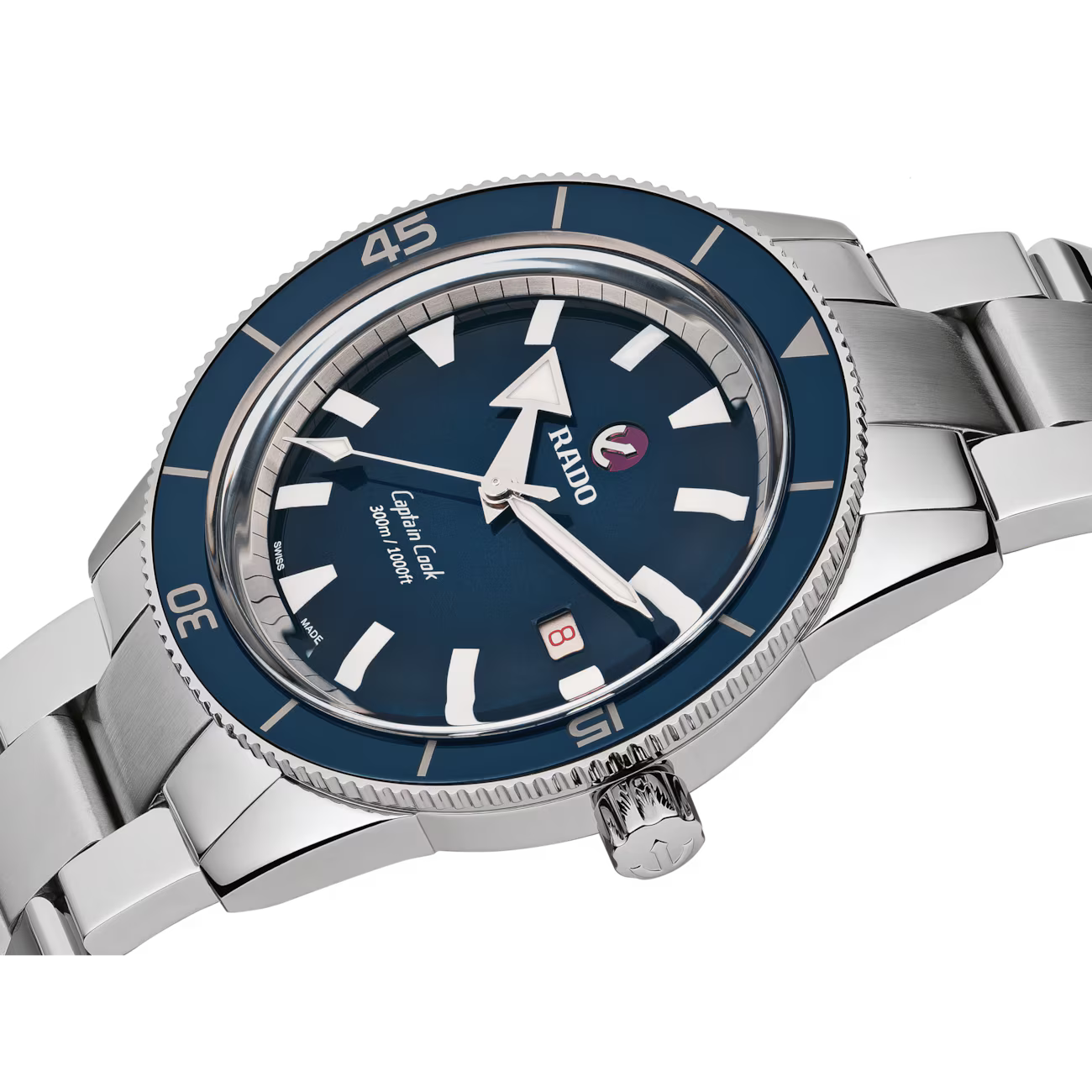 Rado Captain Cook Blue Stainless Steel Ceramic Automatic Watch 42 mm