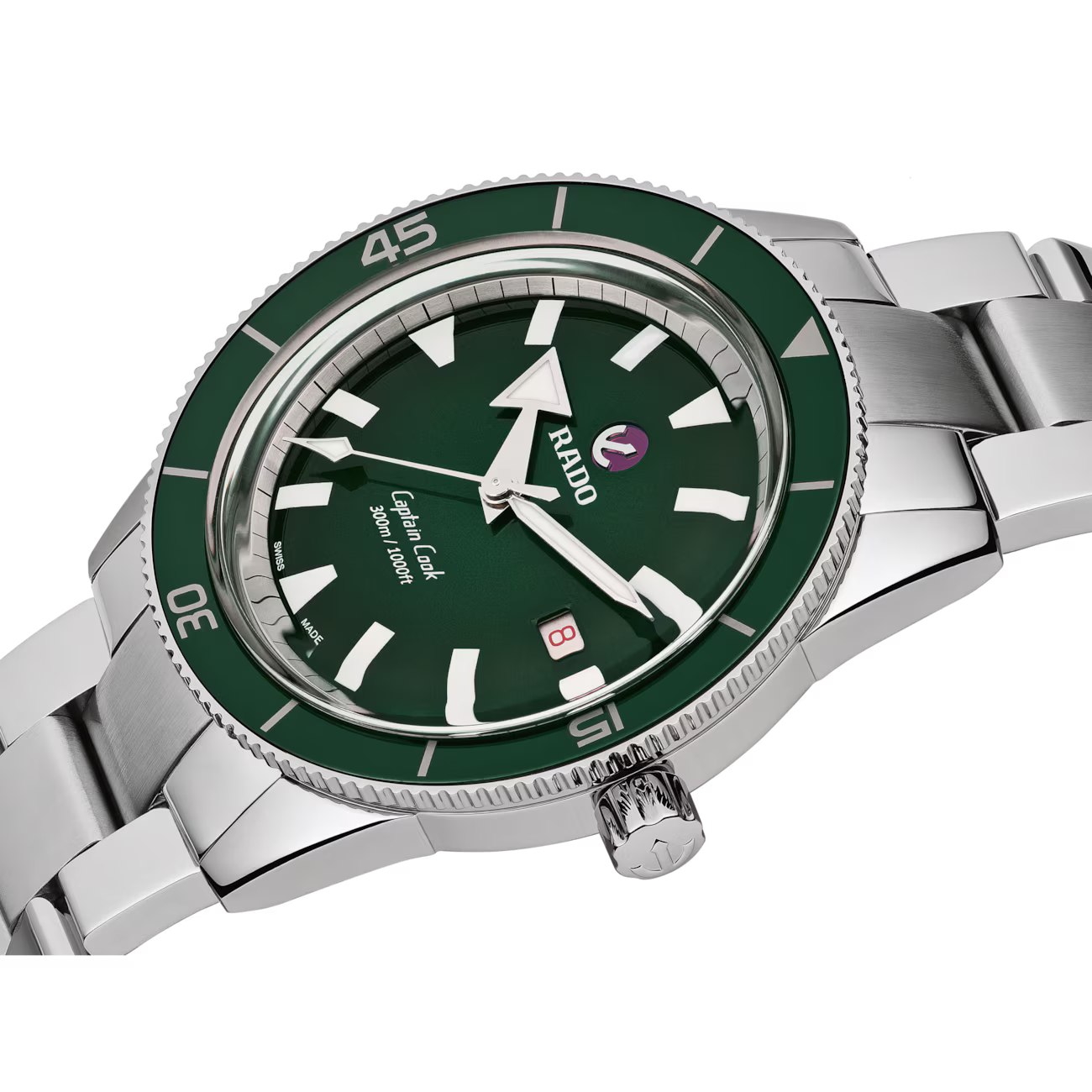 Rado Captain Cook Stainless Steel Green Dial Automatic Watch 42 mm