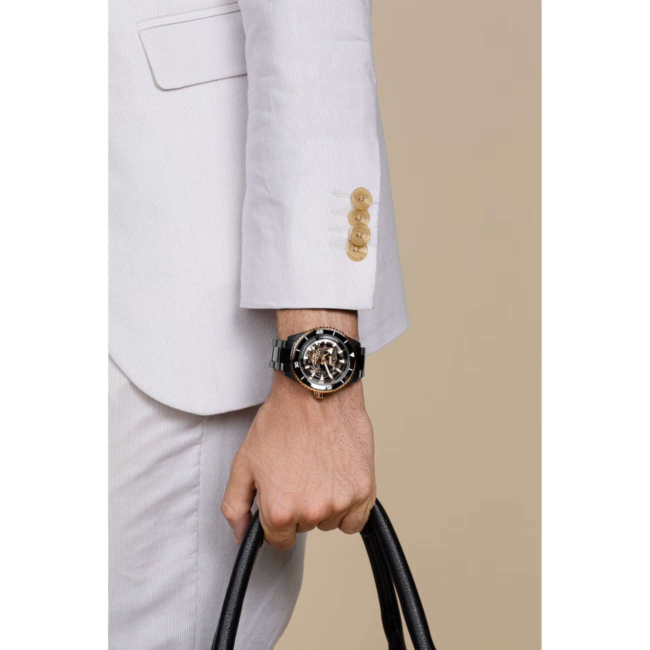 Rado Captain Cook Black Ceramic Titanium Automatic Watch 43 mm