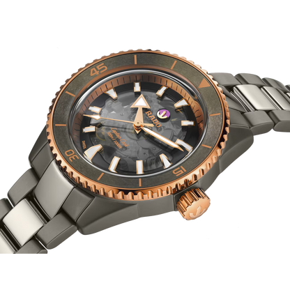 Rado Captain Cook Black Skeleton Ceramic Titanium Automatic Watch 43 mm