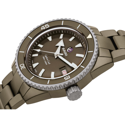 Rado Captain Cook Olive Green Ceramic Titanium Automatic Watch 43 mm