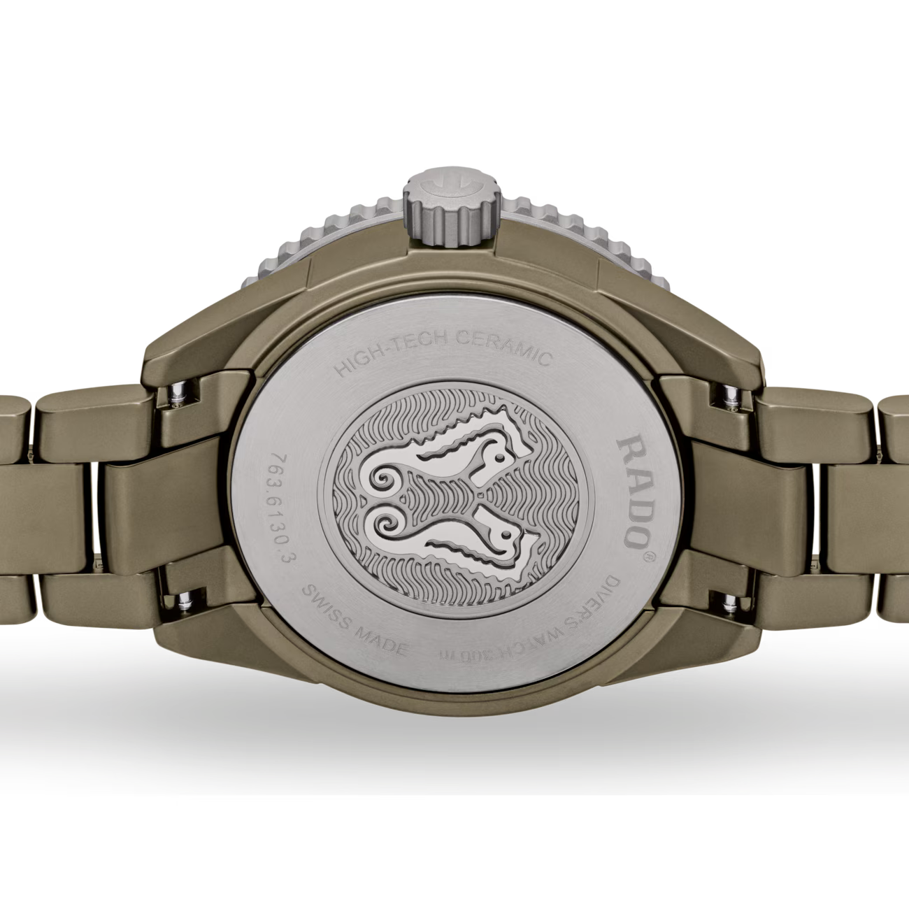 Rado Captain Cook Olive Green Ceramic Titanium Automatic Watch 43 mm