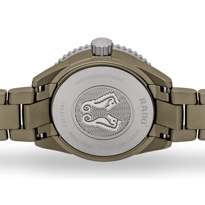 Rado Captain Cook Olive Green Ceramic Titanium Automatic Watch 43 mm