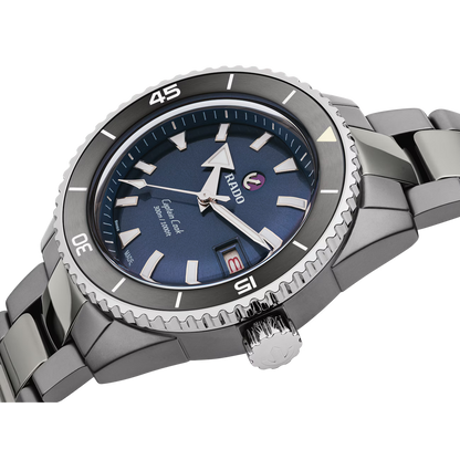 Rado Captain Cook Blue Ceramic Titanium Automatic Watch 43 mm