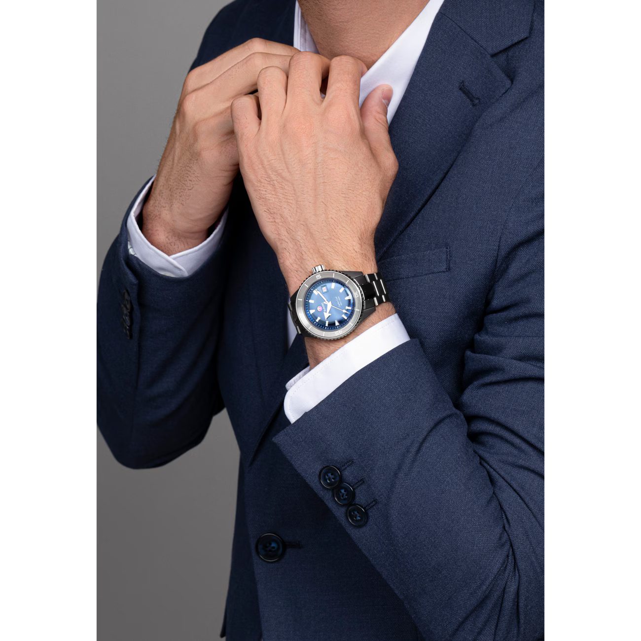 Rado Captain Cook Blue Ceramic Titanium Automatic Watch 43 mm