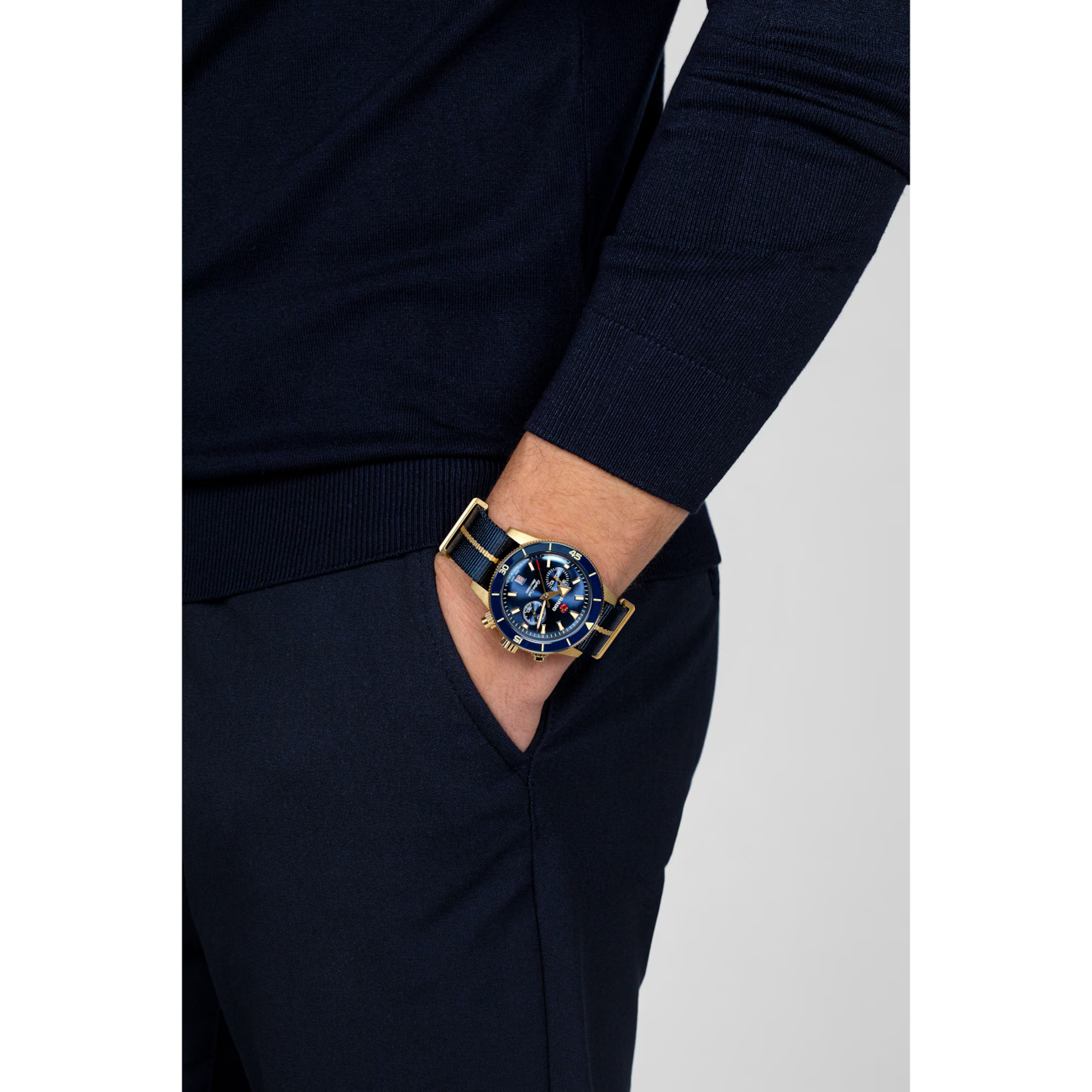 Rado Captain Cook Blue Ceramic Automatic Watch 43 mm