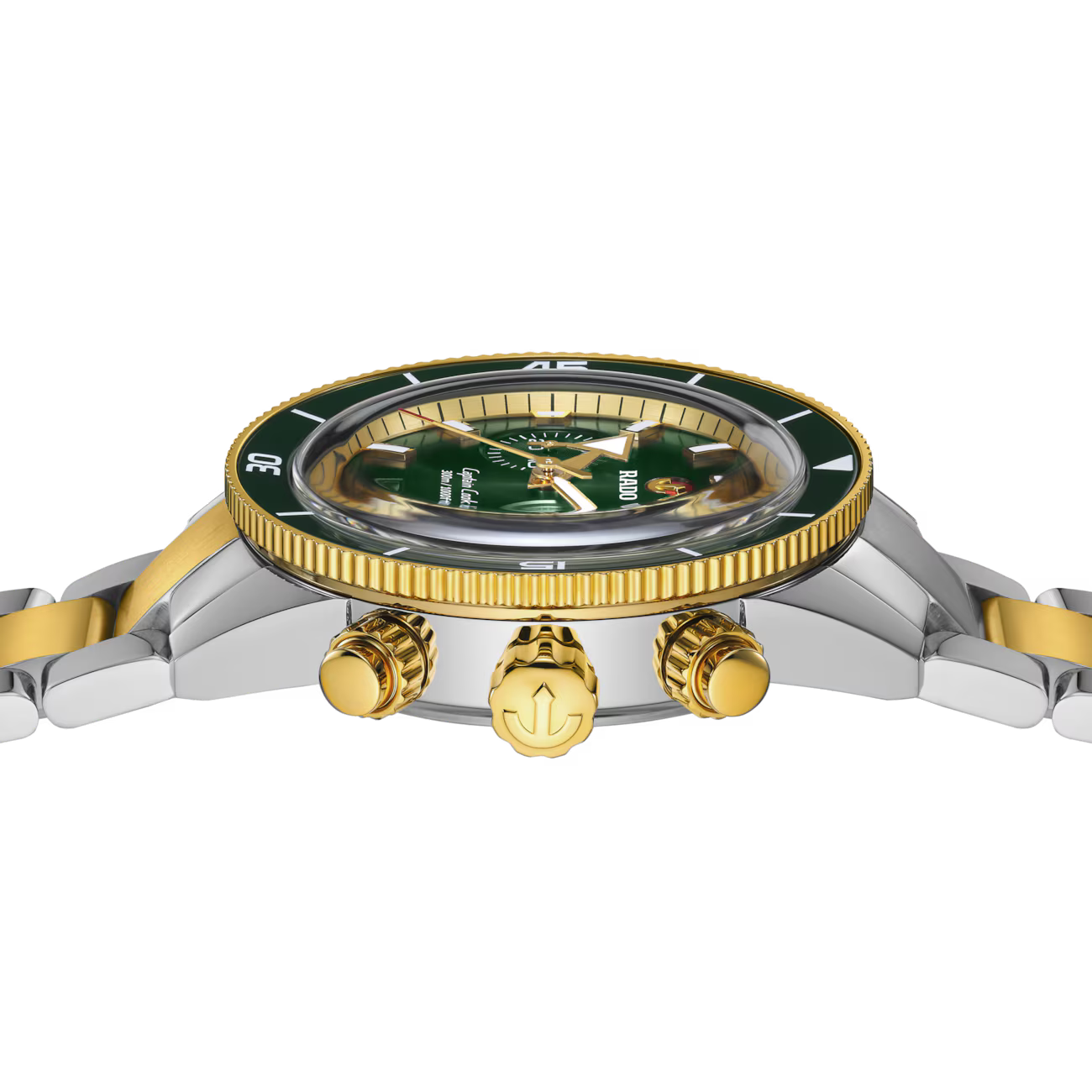 Rado Captain Cook Green Chronograph Ceramic Automatic Watch 43 mm