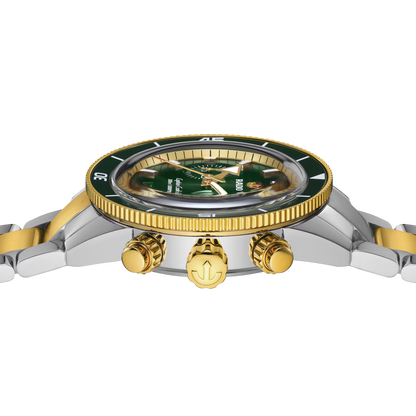 Rado Captain Cook Green Chronograph Ceramic Automatic Watch 43 mm