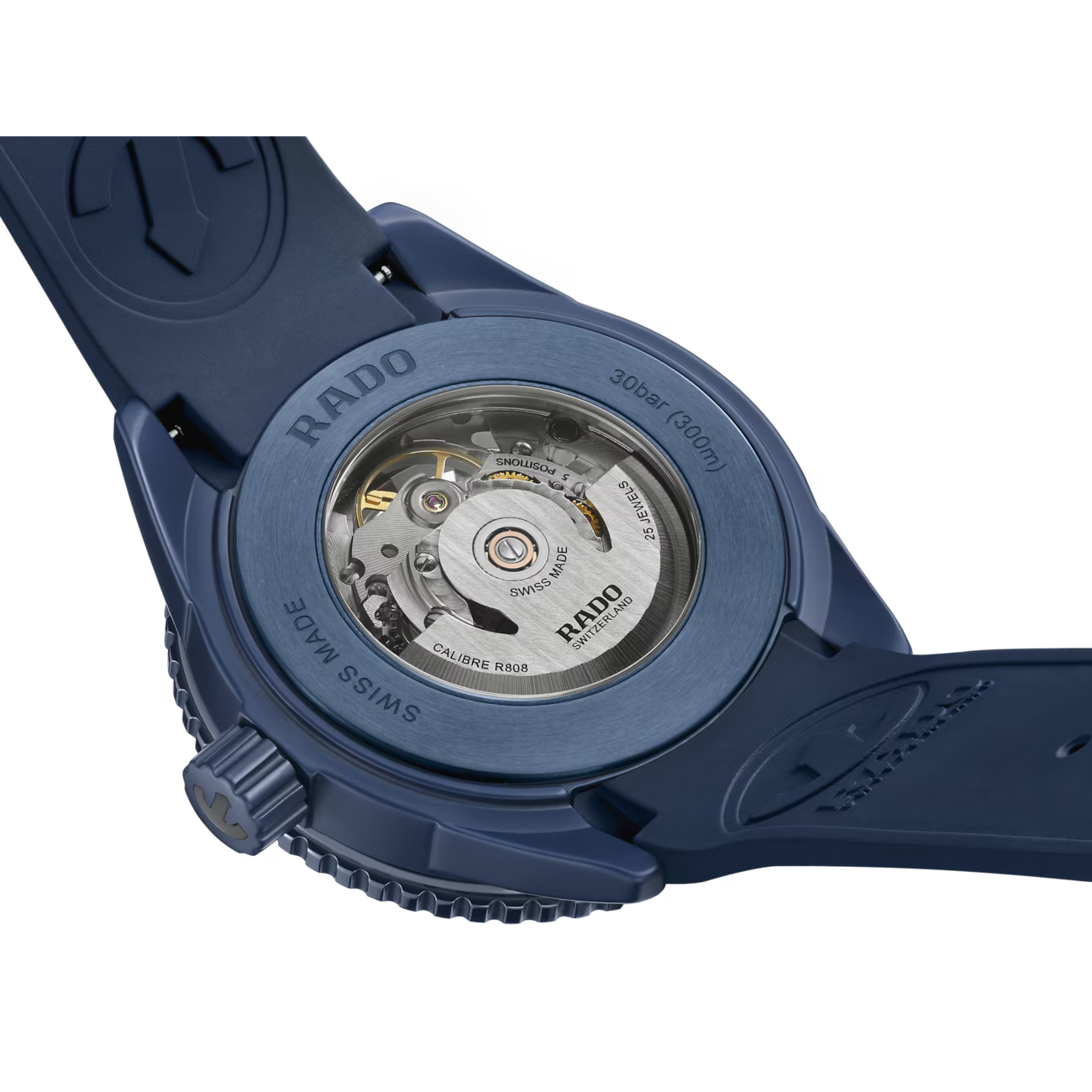 Rado Captain Cook Navy Blue Ceramic Skeleton Automatic Watch 43 mm