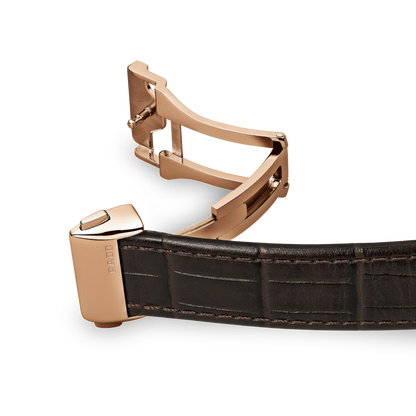 Rado Coupole Classic Brown Leather White Dial Automatic Watch 41 mm