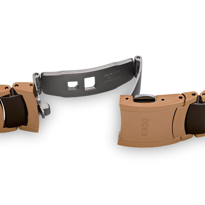 Rado Centrix Brown Diamond Two-Tone Ceramic Watch 38 mm