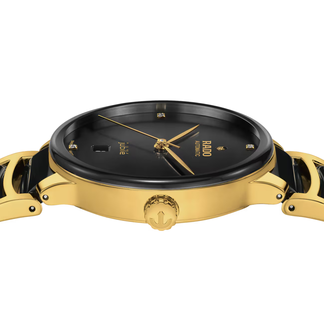 Rado Centrix Diamond Index Black Two-Tone Automatic Watch 39.5 mm