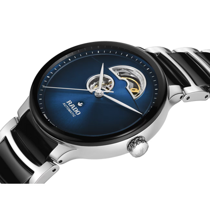 Rado Centrix Open Heart Two-Tone Blue Dial Automatic Watch 39.5 mm