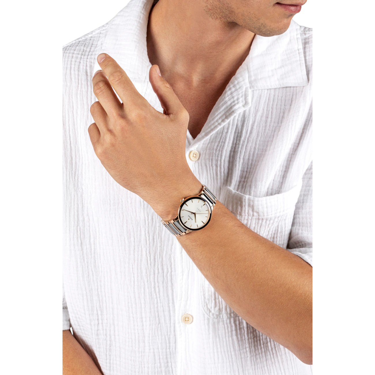 Rado Centrix Diamonds Grey Two-Tone Automatic Watch 39.5 mm