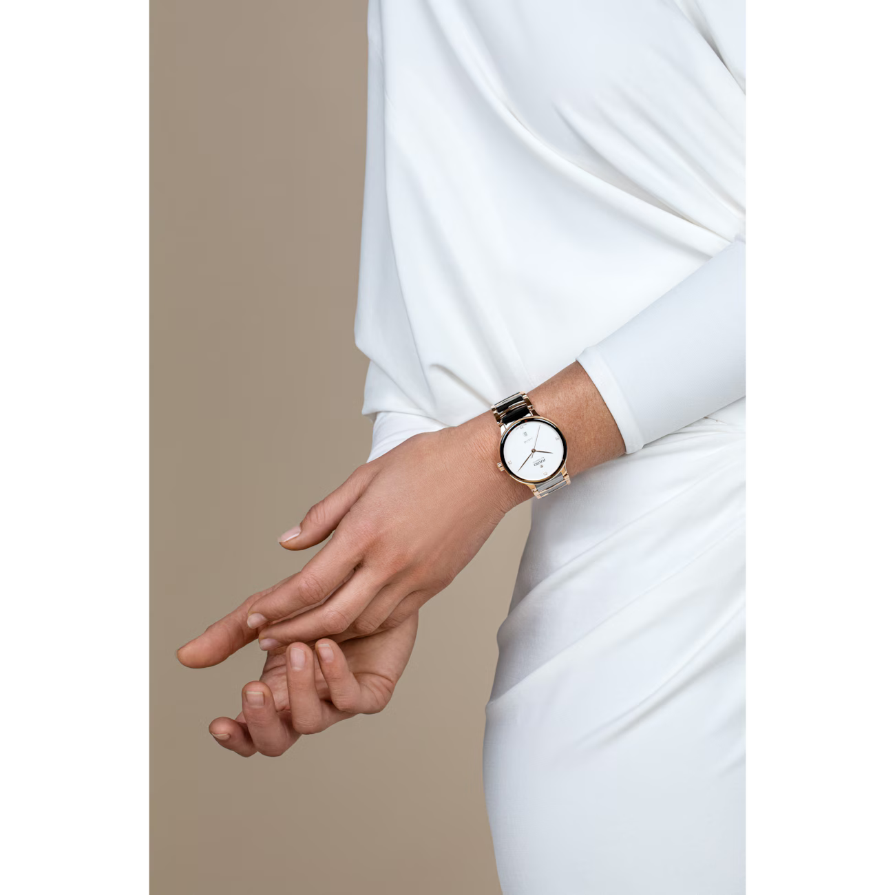 Rado Centrix Diamonds Grey Two-Tone Automatic Watch 39.5 mm