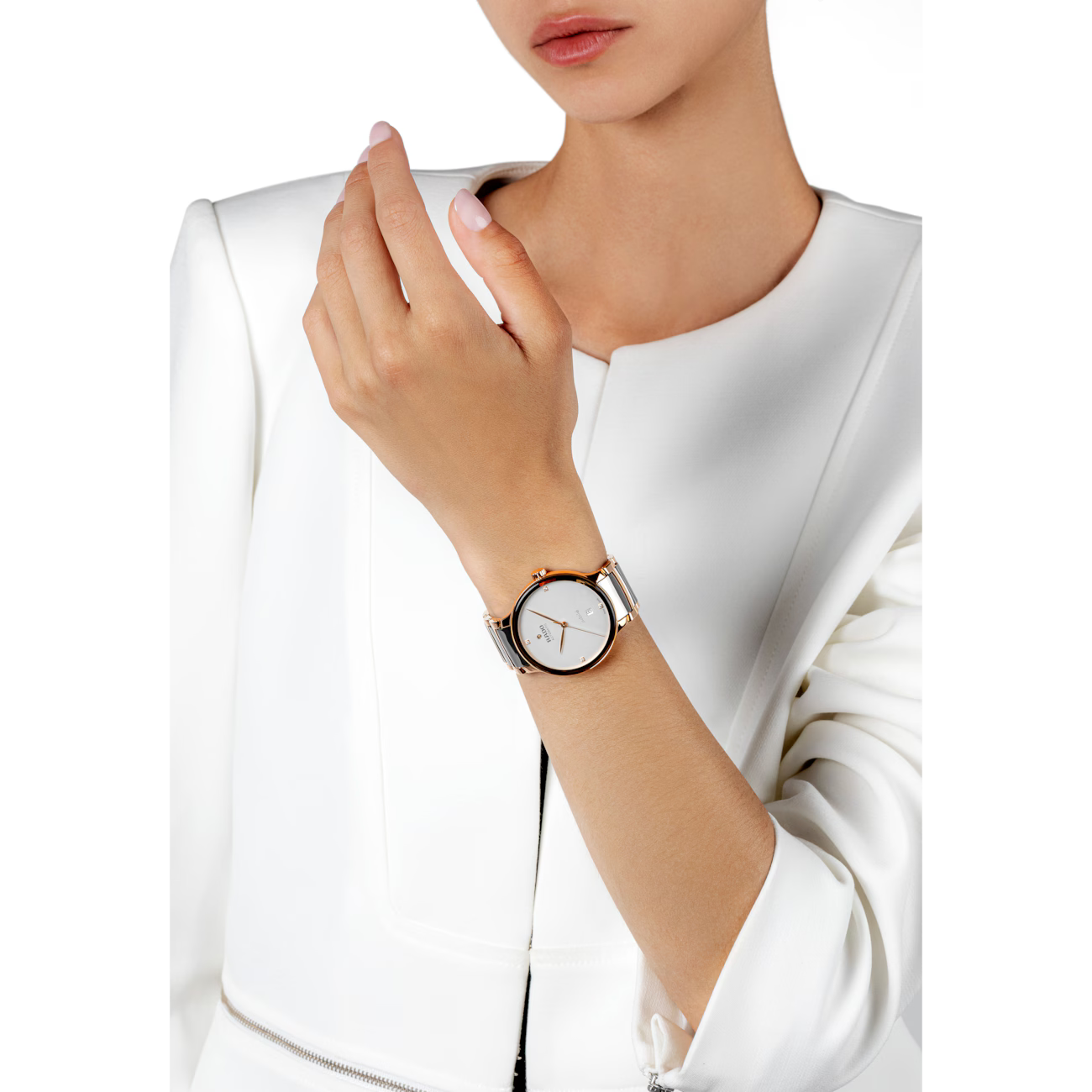 Rado Centrix Diamonds Grey Two-Tone Automatic Watch 39.5 mm