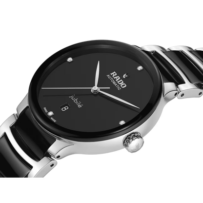 Rado Centrix Diamond Black Stainless Steel Automatic Watch 39.5mm