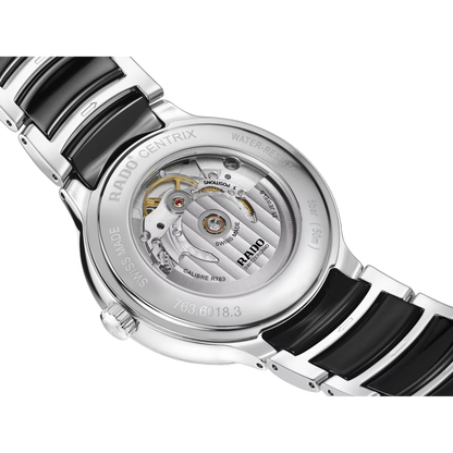 Rado Centrix Diamond Black Stainless Steel Automatic Watch 39.5mm