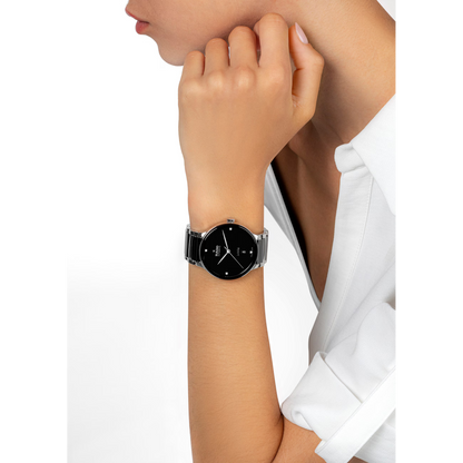 Rado Centrix Diamond Black Stainless Steel Automatic Watch 39.5mm