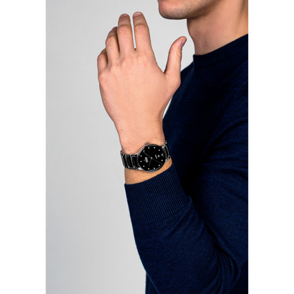 Rado Centrix Diamonds Black Two-Tone Automatic Watch 39.5 mm