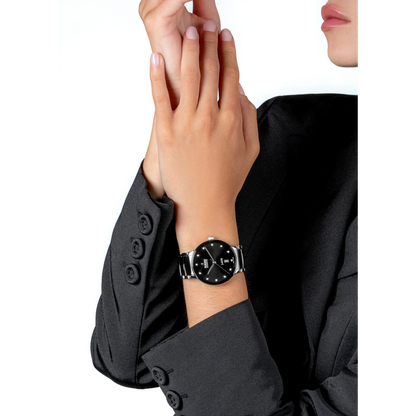 Rado Centrix Diamonds Black Two-Tone Automatic Watch 39.5 mm