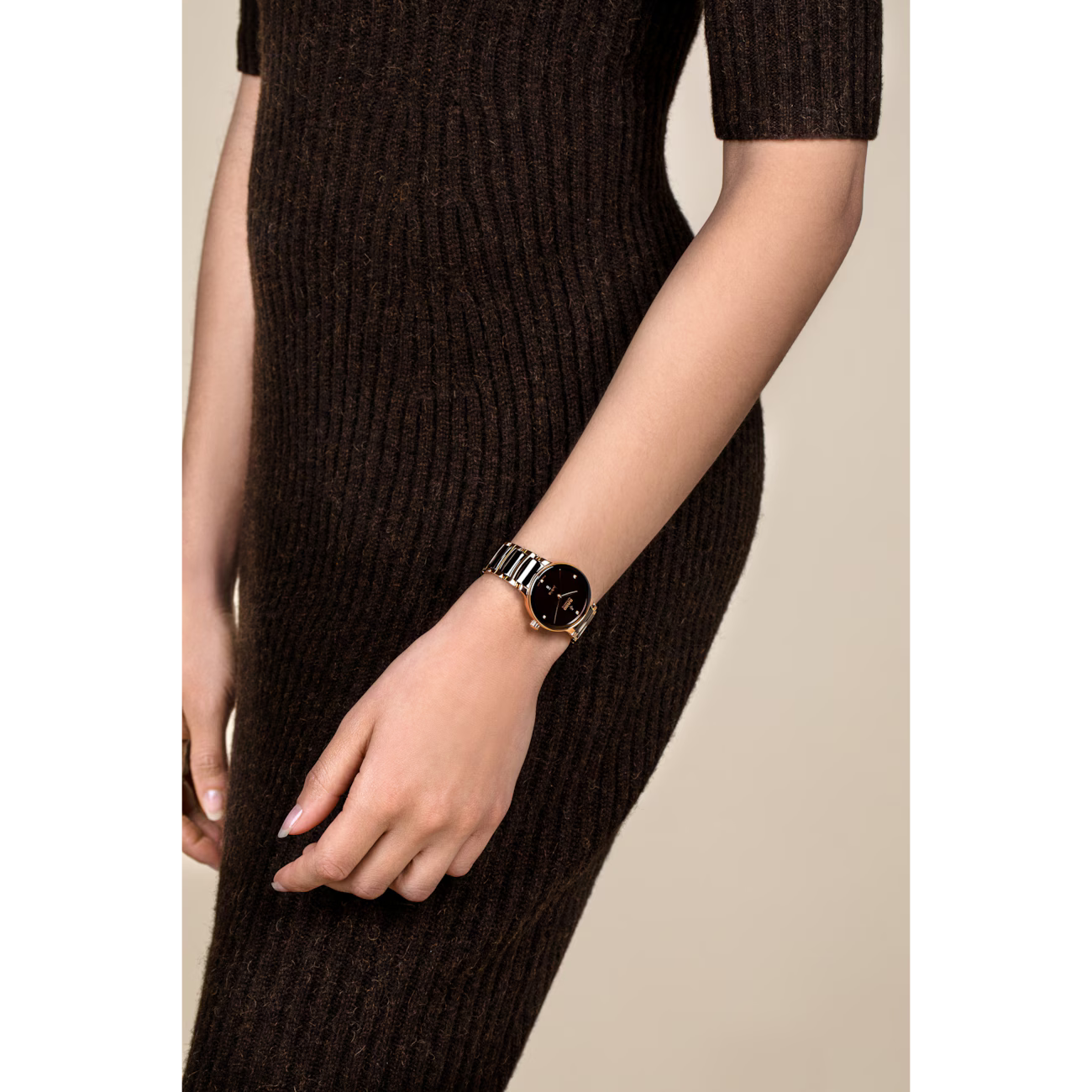 Rado Centrix Diamond Brown Ceramic Automatic Watch 30.5 mm