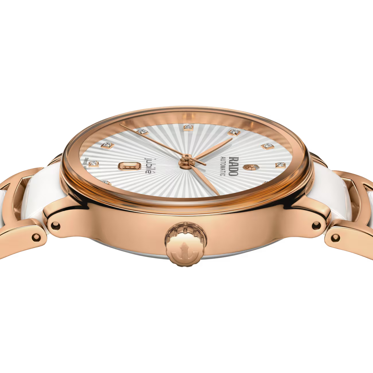 Rado Centrix White Dial Two-Tone Stainless Steel & Ceramic Automatic Watch 30.5mm