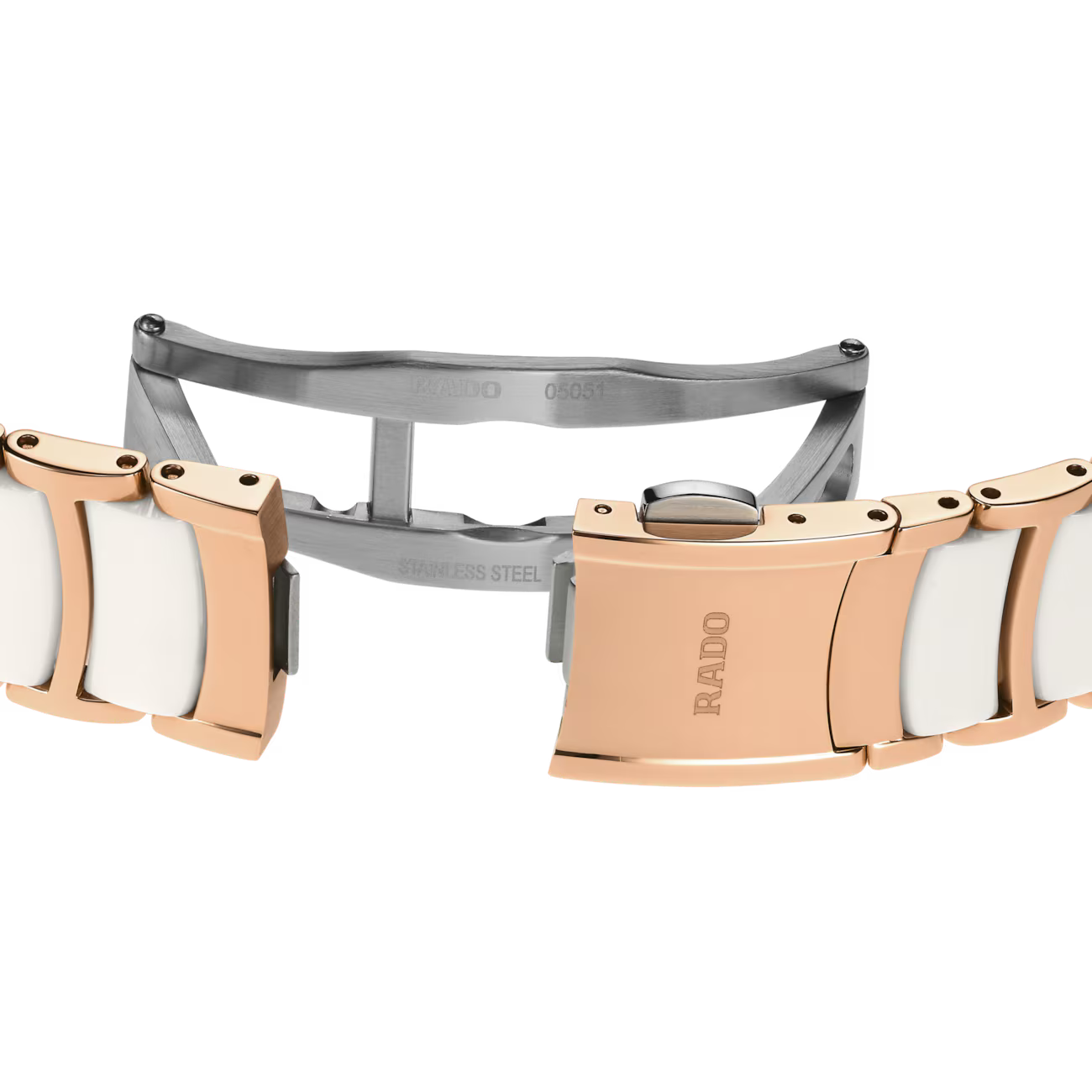 Rado Centrix White Dial Two-Tone Stainless Steel & Ceramic Automatic Watch 30.5mm