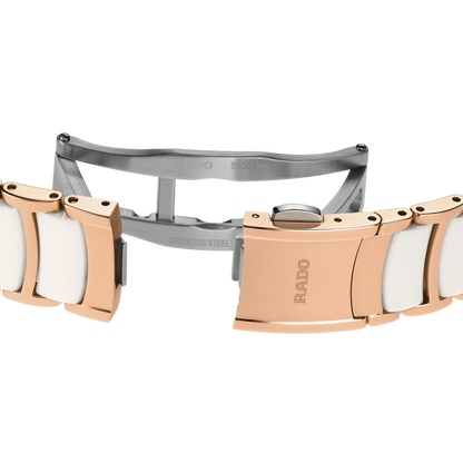 Rado Centrix White Dial Two-Tone Stainless Steel & Ceramic Automatic Watch 30.5mm