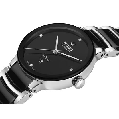 Rado Centrix Automatic Diamonds Black Dial Two-Tone Stainless Steel Men’s Watch 30.5mm