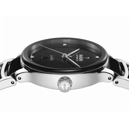 Rado Centrix Automatic Diamonds Black Dial Two-Tone Stainless Steel Men’s Watch 30.5mm