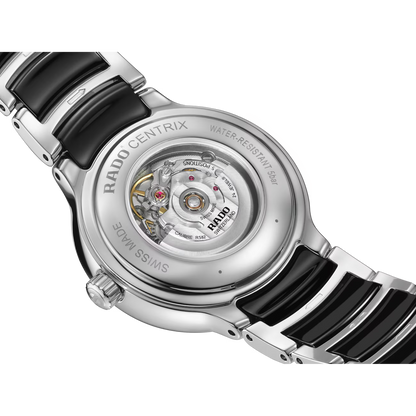 Rado Centrix Automatic Diamonds Black Dial Two-Tone Stainless Steel Men’s Watch 30.5mm