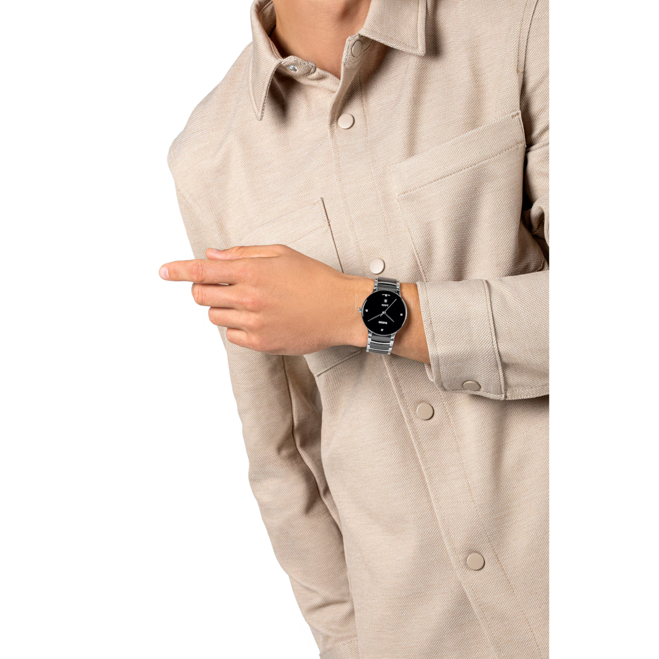 Rado Centrix Black Diamond Ceramic Watch 39.5 mm