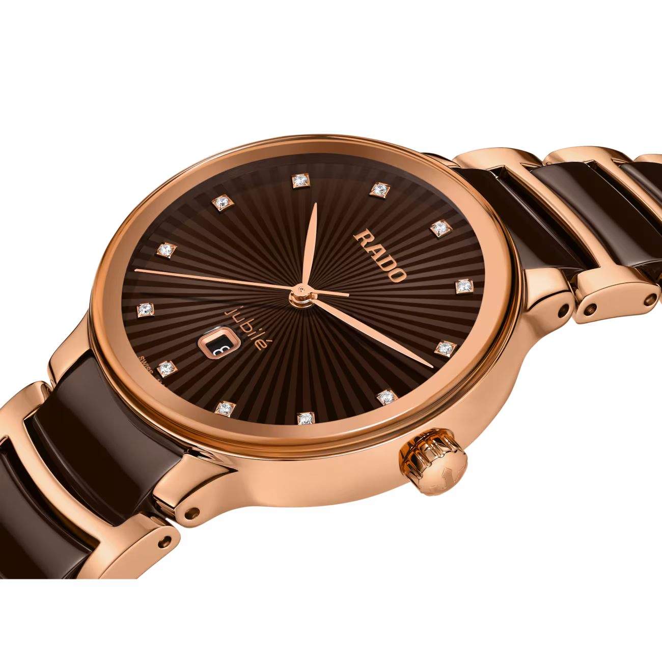 Rado Centrix Two-Tone Diamond Stainless Steel Watch 30.5 mm