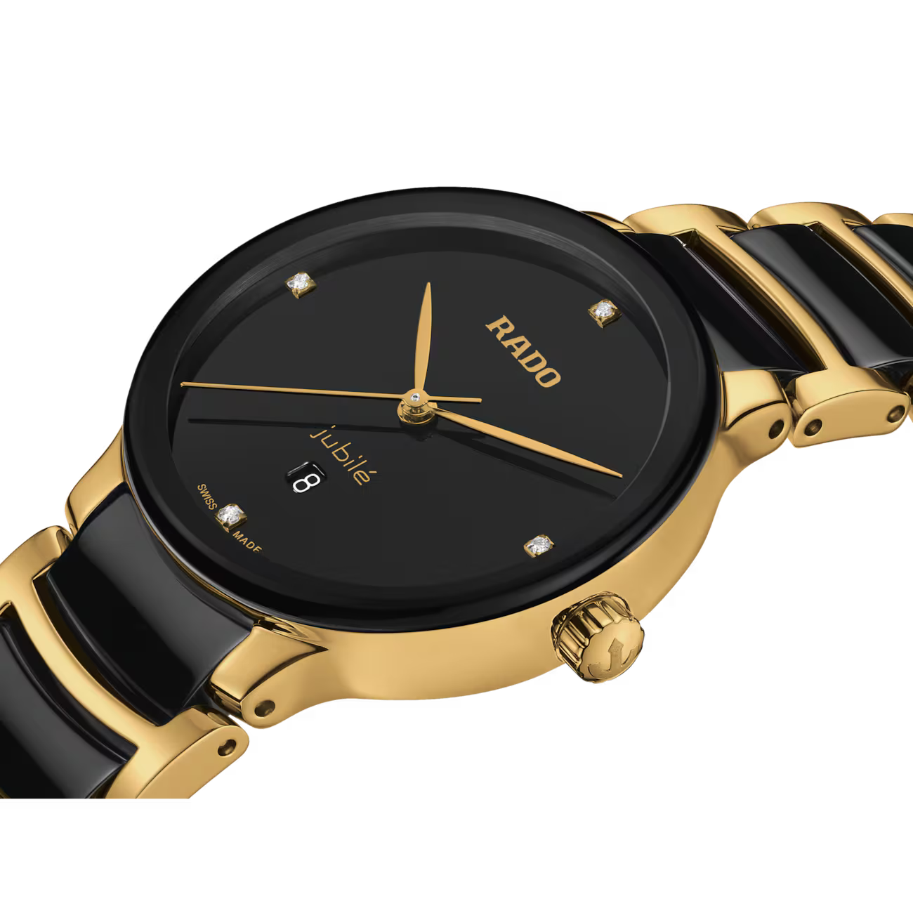 Rado Centrix Diamond Black Ceramic Watch 30.5 mm