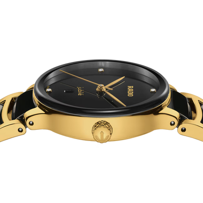 Rado Centrix Diamond Black Ceramic Watch 30.5 mm