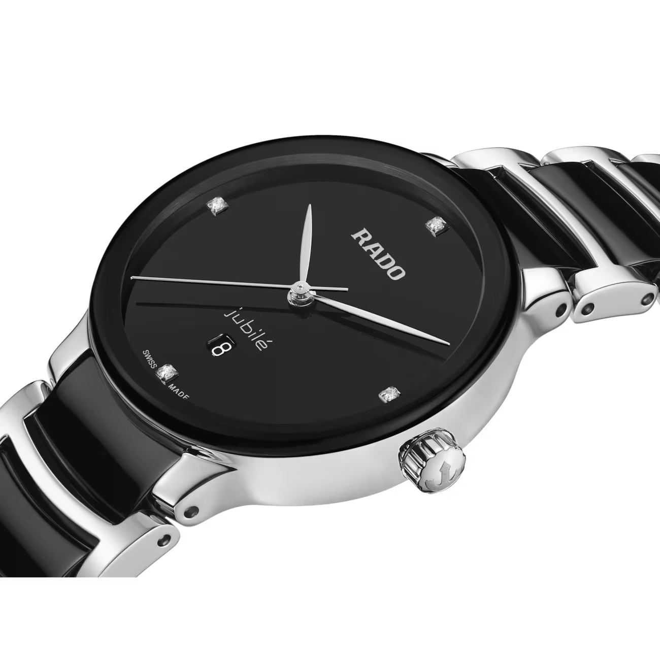 Rado Centrix Diamond Black Ceramic Watch 30.5 mm