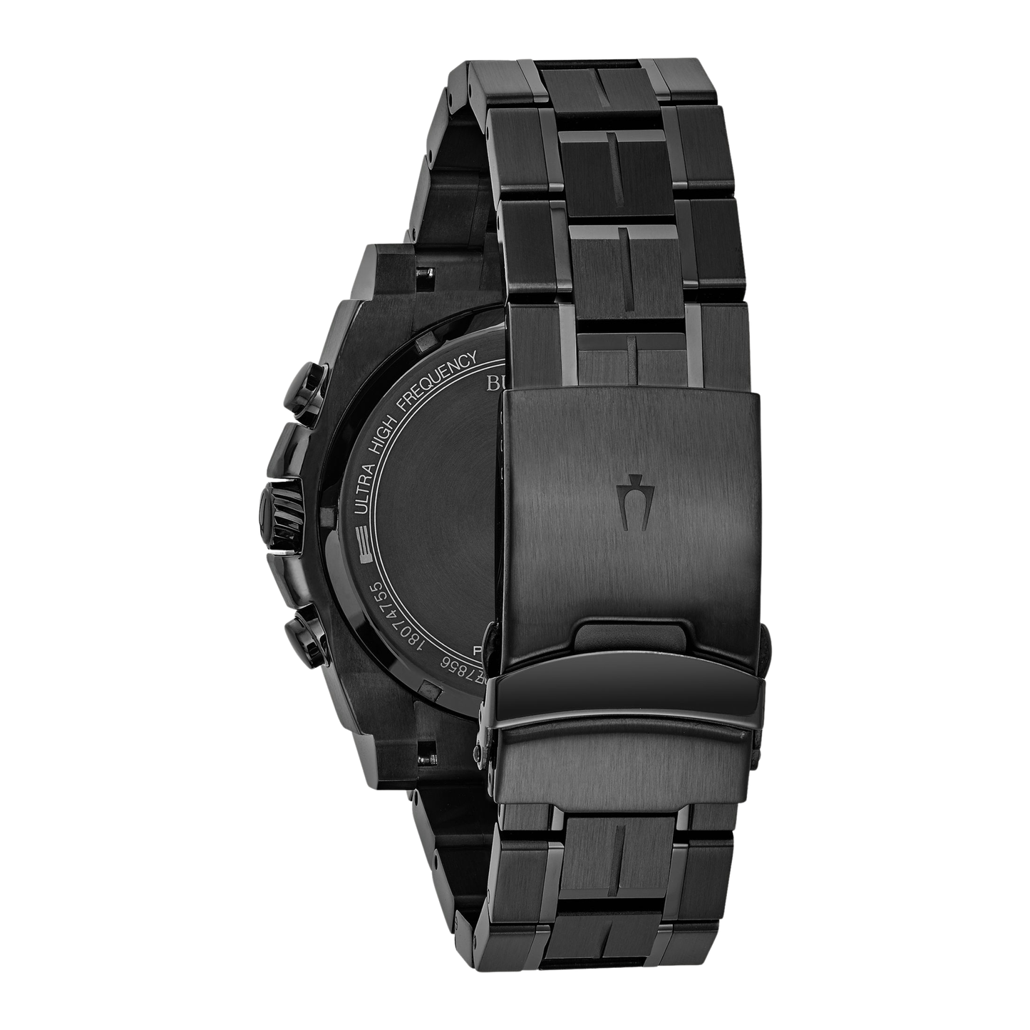 Bulova Icon Chronograph Grey Stainless Steel Black Dial Watch 46.5 mm