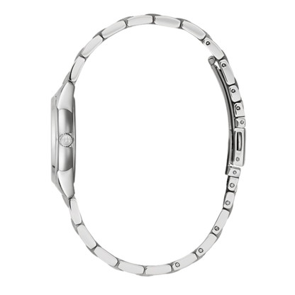 Bulova Classic Sutton Silver Stainless Steel Blue Dial Watch 28 mm