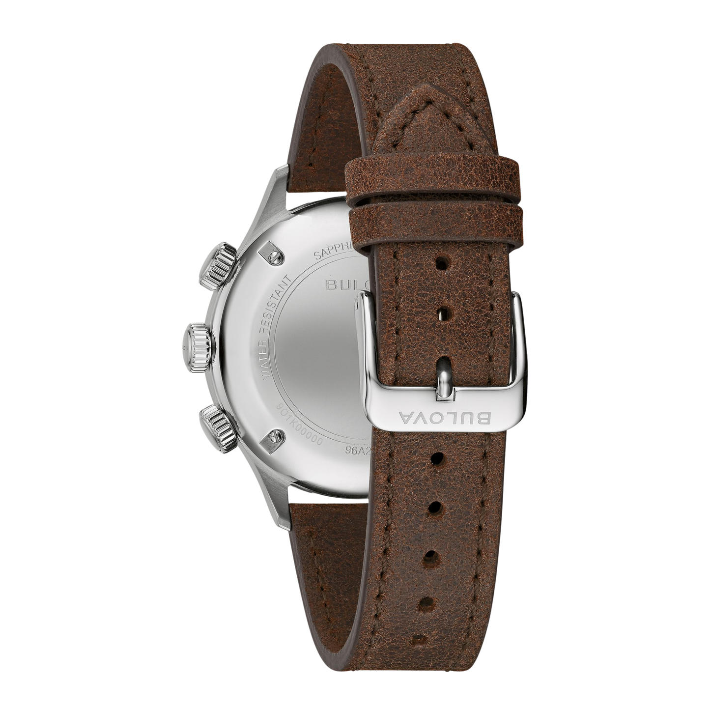 Bulova Military A-15 Pilot Silver Stainless Steel Black Dial Watch 42 mm