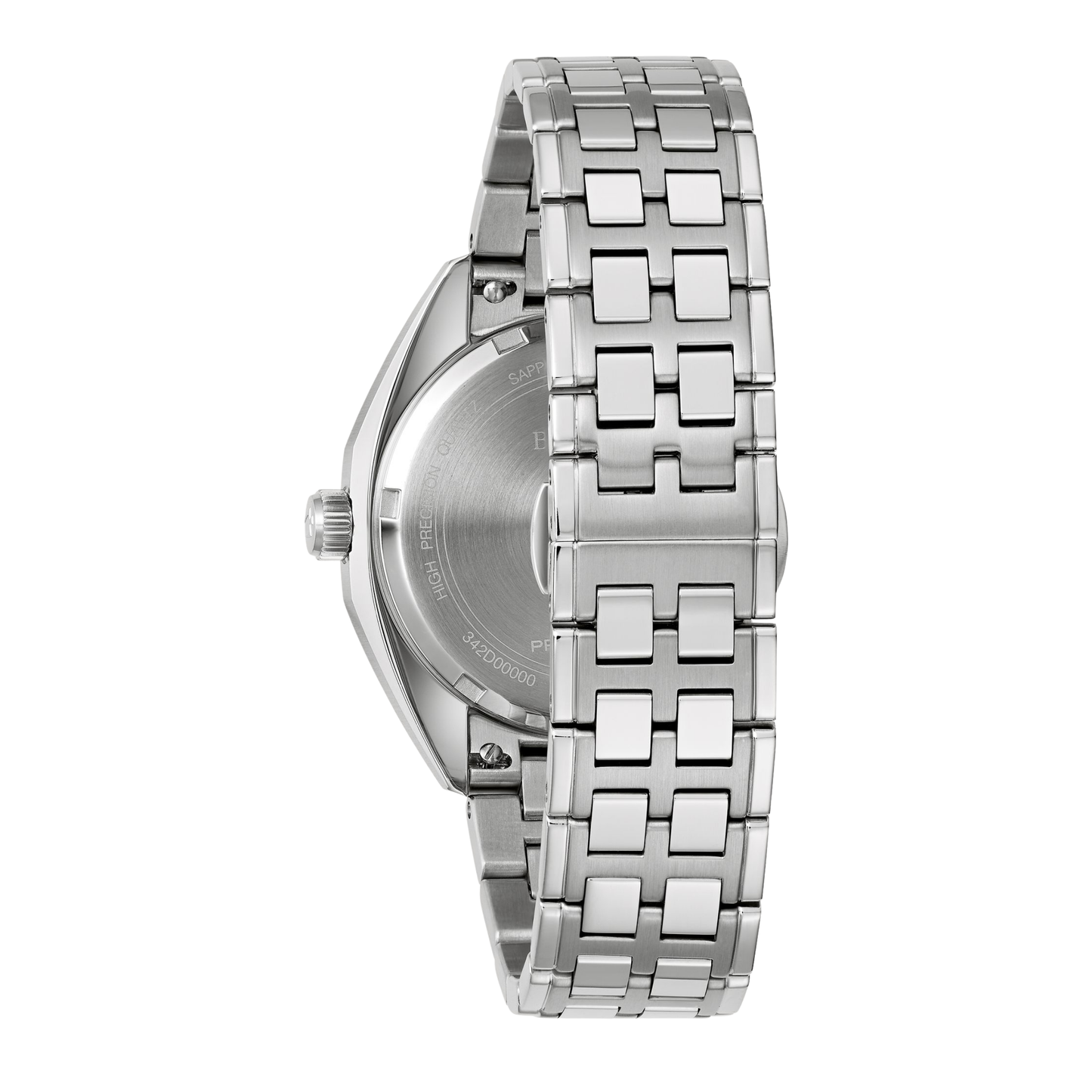 Bulova Jet Star Silver Stainless Steel Red Dial Watch 40mm