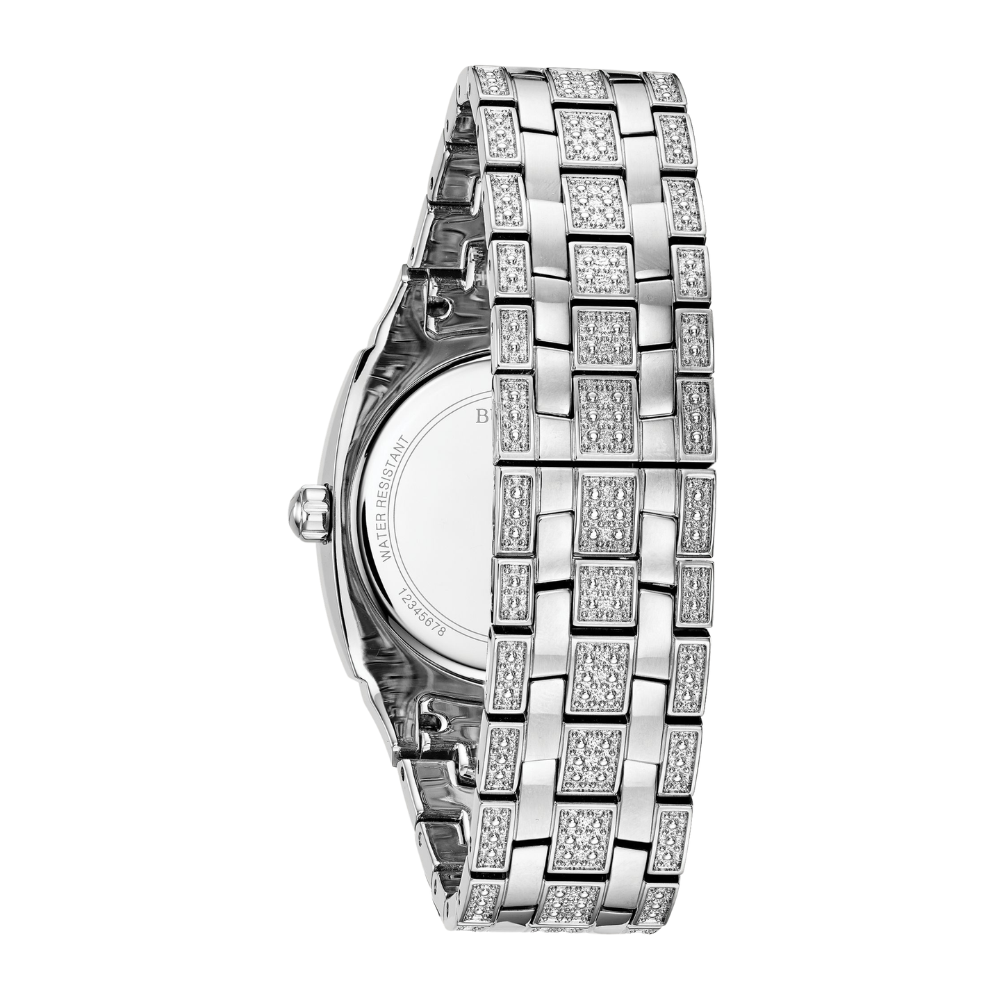 Bulova Crystal Phantom Silver Stainless Steel Silver Dial Watch 40 mm