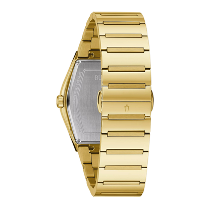 Bulova Gemini Modern Watch, Stainless Steel, Black Dial, 40 mm