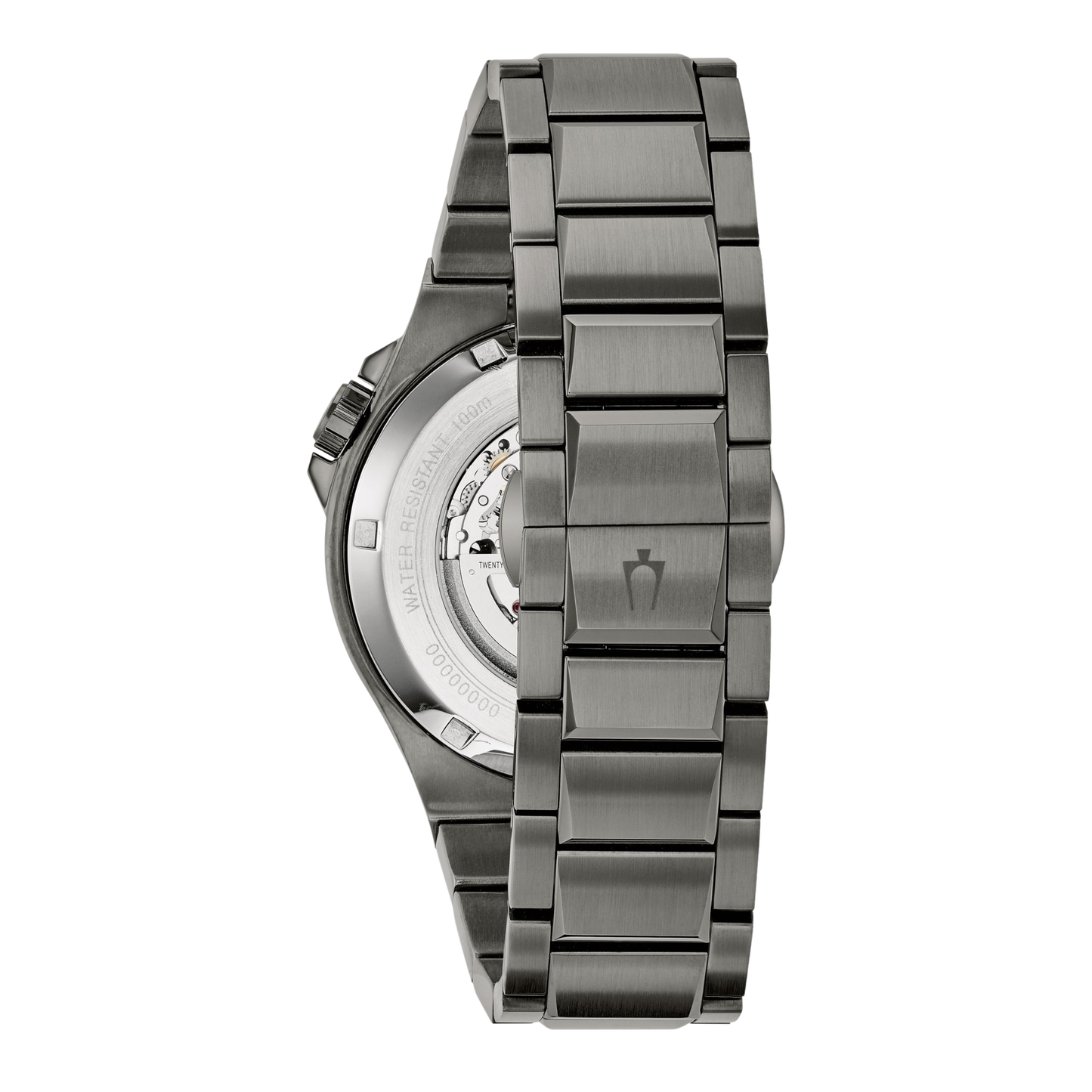 Bulova Maquina Automatic Watch, Gray Stainless Steel, Black Dial, 46 mm