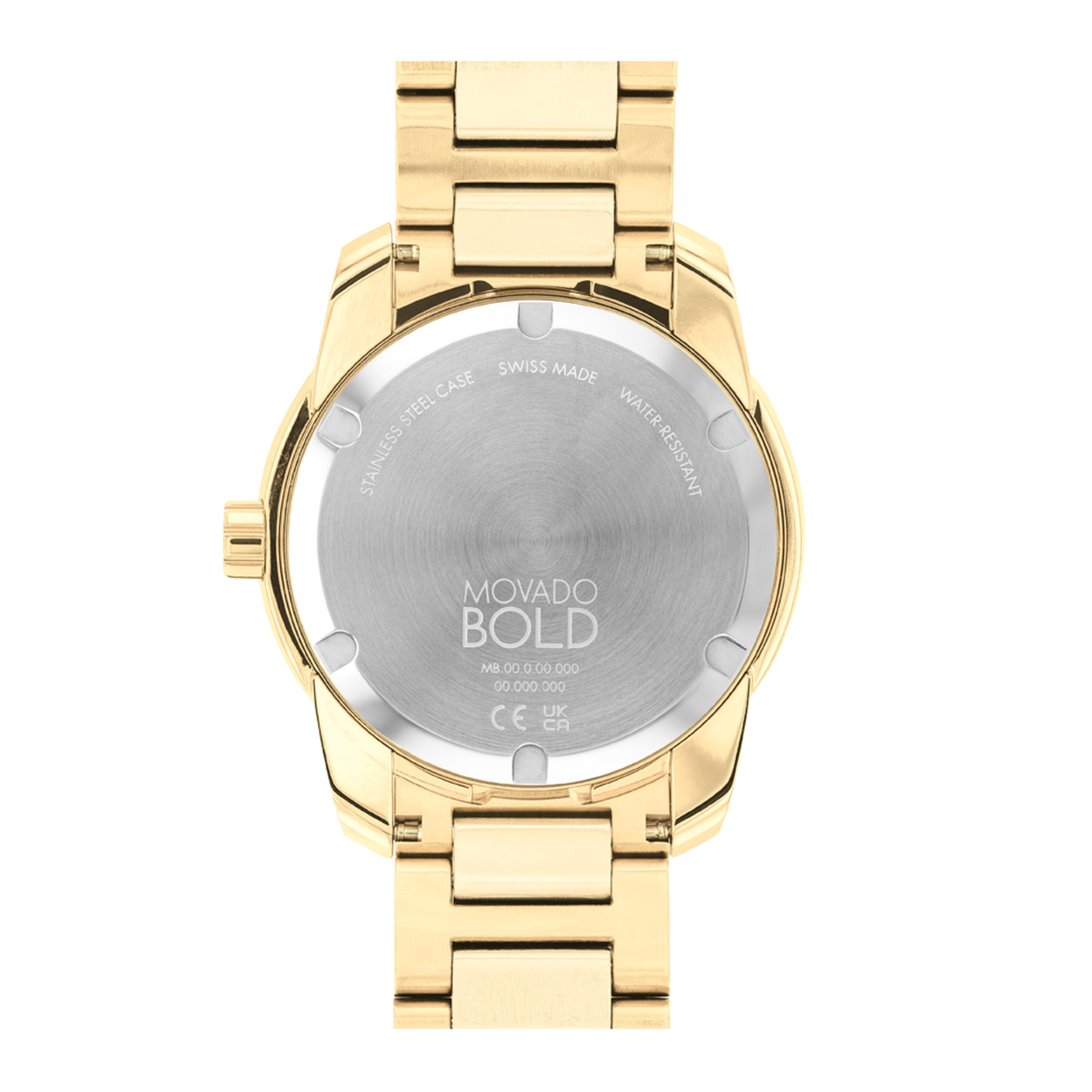 Movado Bold Gold Dial Stainless Steel Swiss Watch 42 mm