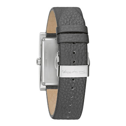 Bulova Frank Lloyd Wright Robie House Silver Stainless Steel Blue Dial Watch 30.5 mm